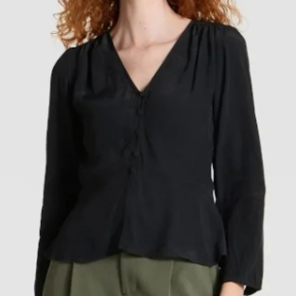 A New Day Women's Long Sleeve Button-Front Top - Picture 8 of 8